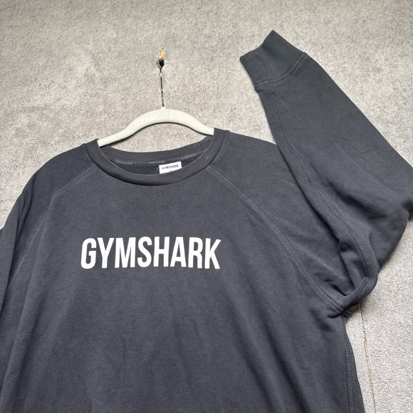 Gymshark Other - Gymshark Black Crewneck Sweatshirt Logo Front Athleisure Streetwear Small